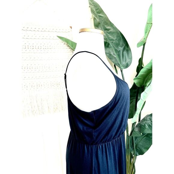 MOSSIMO Women's Long Maxi Dress Size 18/20 Stretchy Soft Knit Spaghetti Straps - Picture 3 of 8
